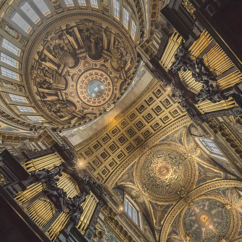 The Grand Organ cases and the dome