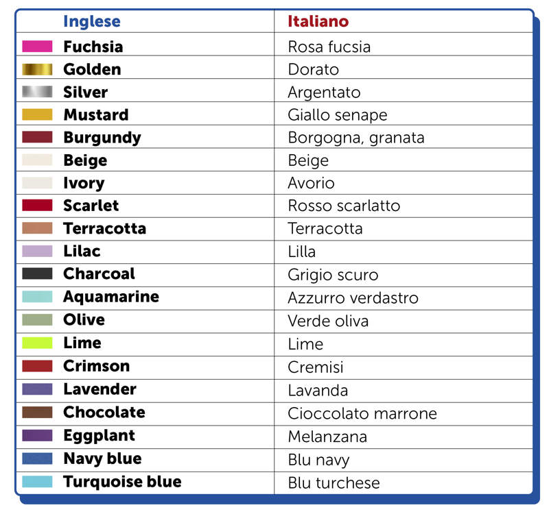 colors ESPECIFICOS ITA